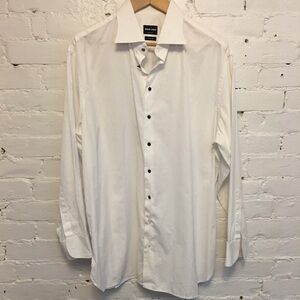 Giorgio Armani cotton long sleeve shirt in white size 48 18